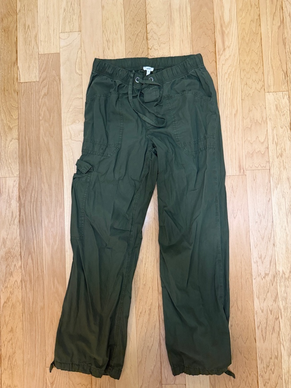 aerie Olive Green Cargo Drawstring Pants
